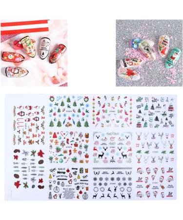 Christmas Nail Stickers Self-adhesive Christmas Stickers Nail Art Decal DIY Manicure Decorations 1Set - Buy Online on GoSupps.com