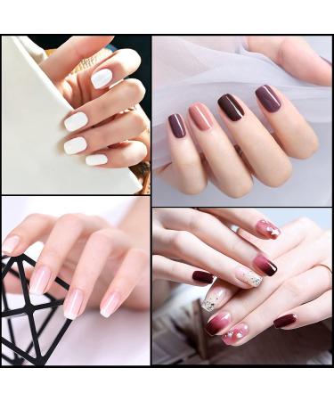 500pcs Short Square Transparent Artificial Nails with Box - 10 Sizes | Perfect for Nail Art & DIY | International Shipping - Buy Online on GoSupps.com