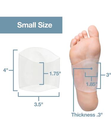 ZenToes Gel Arch Supports for Plantar Fasciitis & Flat Feet - Small Size Pair of Gel Inserts for All Shoes - Foot Support Pain Relief for Men and Women - Buy Online on GoSupps.com