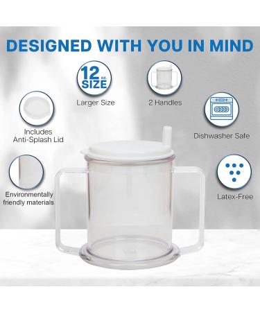 FakeFace Return-Safe Beak Cup for Seniors | 2-Handle Drinking Aid for Patients & Disabled | Safe Lid Design - Ideal for Convalescence & Pregnancy - Buy Online on GoSupps.com