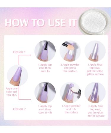 BISHENGYF Pearl Chrome Nail Powder - Super Gloss Shell Nails Art Powder for Stunning Nail Designs - Buy Online on GoSupps.com