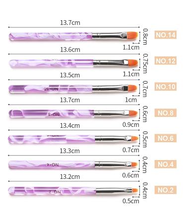 7-Piece Gel Nail Brush Set - Perfect for Gel & Acrylic Nail Art | UV Gel Brushes for Professional Manicure - Buy Online on GoSupps.com