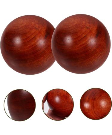 Beaupretty Wooden Handicraft Massage Balls - 4 PCS Stress-Relief & Muscle Stretching Tools - 5x5cm Mahogany & Bamboo Gymnastics Balls - Buy Online on GoSupps.com