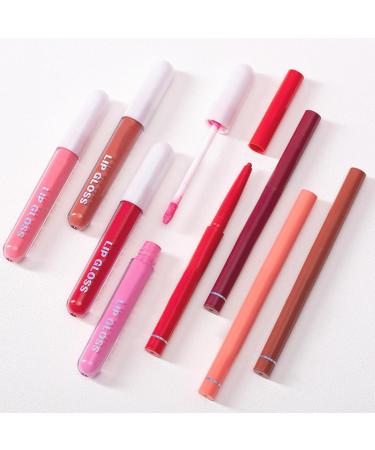  G n rique Lip Pencil and Lipstick Combo | Plumping Lip Set | Non-Stick Lip Makeup Set Waterproof Lip Pen Set 6 Lip Pencils + 6 Lipsticks - Buy Online on GoSupps.com