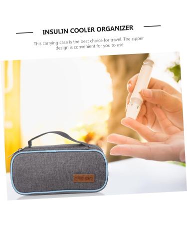 Healeved Portable Cooler 1pc Insulin Cooler Box Cooler Bag Ice Bag Portable Bag Cloth Blue Portable Protective Case Cooler Box Insulin Pen Cooler Blue 21X4.5X10cm - Buy Online on GoSupps.com
