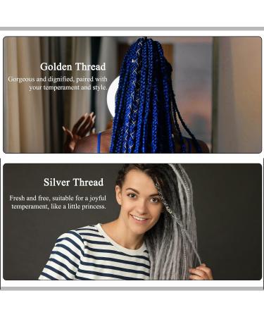 5M Metallic Elastic Cords Hair Strings for Braids - Gold/Silver Tinsel Stretch Ribbon for Dreadlocks & Braiding - Twist Braiding Rope for Jewelry & Gift Wrapping - Buy Online on GoSupps.com