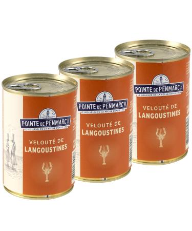 Velouté de langoustines Pointe de Penmarc'h, set of 3 boxes of 400 g - Delivery in 2 to 3 working days from Brittany