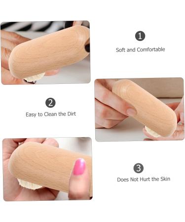 AUTSUPPL Nail Cleaning Brush Nail Brush Toe Brush Nail Cleaner Brush Fingernail Scrub Brush Finger Nail Scrub Brush Nail Scrubber Beech - Buy Online on GoSupps.com