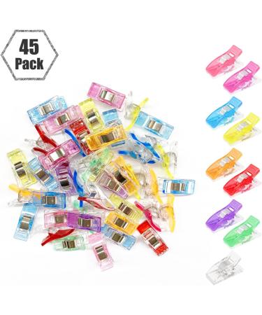 45 Pack Multipurpose Sewing Clips for Quilting and Crafts - Assorted Colors - Buy Online on GoSupps.com
