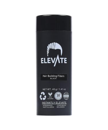 ELEVATE Hair Fibers for Thinning Hair - 40g Bottle (BLACK) | 100% Natural Keratin Fibers for Men & Women | Instantly Conceal Balding in 30 Seconds - Buy Online on GoSupps.com