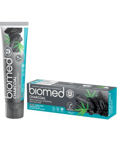Biomed Triple Charcoal Toothpaste - 98% Natural Tooth Whitening & Gum Care Vegan & SLES-Free 100g - Shop Internationally Now! - Buy Online on GoSupps.com