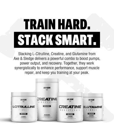 Axe & Sledge Basics Creatine | Unflavored Enhances Strength & Performance Increases Lean Body Mass 50 Servings | Pure Creatine Monohydrate No Fillers or Artificial Substances | 50 Servings - Buy Online on GoSupps.com