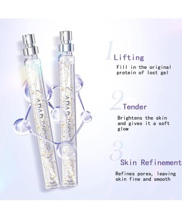 Protein Thread Lifting Set Absorbent Collagen Thread Soluble Protein Thread and Nano Gold Essence Combination Combination of Soluble Protein Thread Lifting Strengthen Facial Skin (Silver) - Buy Online on GoSupps.com
