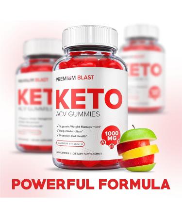 Premium Blast Keto Gummies - Vegan Formula with ACV - 60 Advanced Weight Loss Gummies - Buy Online on GoSupps.com