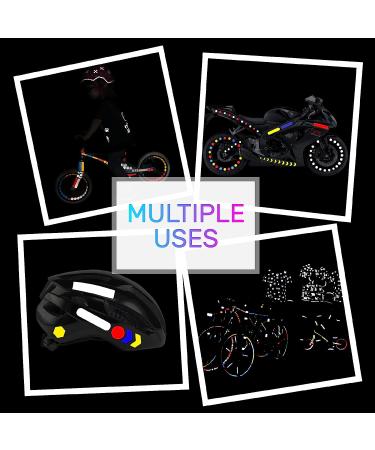 67pcs Blue Reflective Stickers Kit | Self-Adhesive Bike Decals for Safety | Helmet, Motorcycle, Bicycle, Car, Stroller | Waterproof Visibility - Buy Online on GoSupps.com