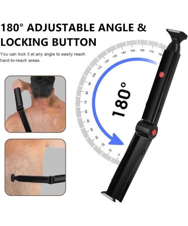 Nadiaen Back Shavers for Men Back Shaver Back Hair Remover for Men Back Razor for Men Wet or Dry Hair Trimmer Men Mens Electric Back Body Shaver Back Safety Razor Hair Shaver Waterproof - Buy Online on GoSupps.com