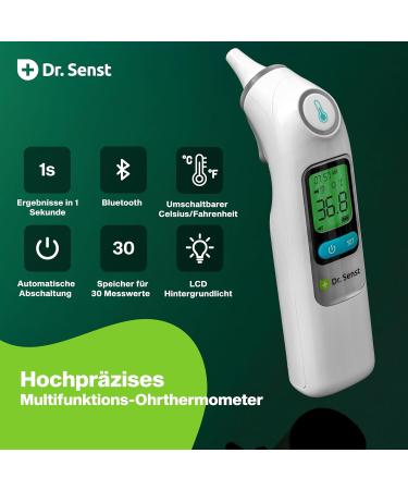 Dr. Senst Ear Fever Thermometer | Fast & Accurate Temperature Measurement for Reliable Results - Buy Online on GoSupps.com