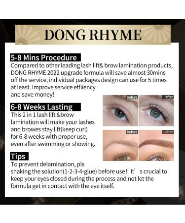 Lash Lift Kit | Sachet Eyelash Perm & 2-in-1 Brow Lamination | DONG RHYME - DIY & Professional Quality for Salon Use - Buy Online on GoSupps.com