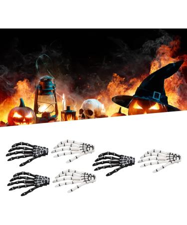 3 Pair Halloween Skeleton Hands Bone Hair Clips Delicate Punk Rock Horror Hair Clip for Women Girls Hair Accessories - Buy Online on GoSupps.com