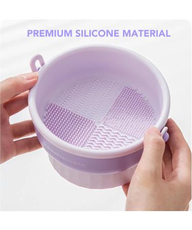 3-in-1 Silicone Makeup Brush Cleaner Bowl & Drying Holder - Essential Tool for Perfectly Clean Brushes - Buy Online on GoSupps.com