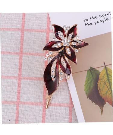 FRCOLOR Banana Hair Clips for Women Metal Hair Barrettes Vintage Rhinestone Hair Barrettes Womens Hair Accessories Crystal Hair Barrettes Beak Clips Red Spring Clip Rhinestones - Buy Online on GoSupps.com