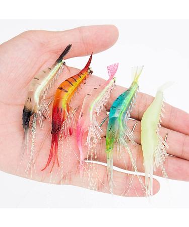 10PCS Premium Soft Shrimp Fishing Lures Set with Sharp Hooks - Ideal for Freshwater and Saltwater Fishing - Syosisny - Buy Online on GoSupps.com