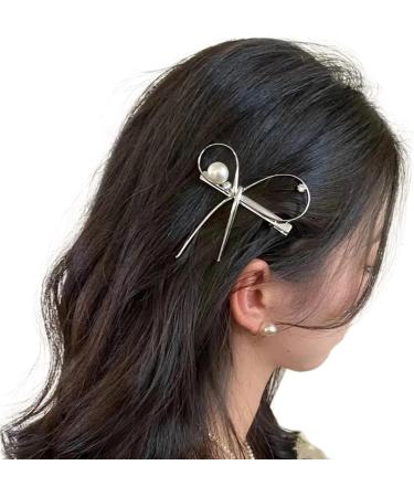 Electroplated Bowtie Hair Clip Hairpin Girl Metallic Hair Barrette Side Pin Clip Women Hair Ornaments Oh! - Buy Online on GoSupps.com