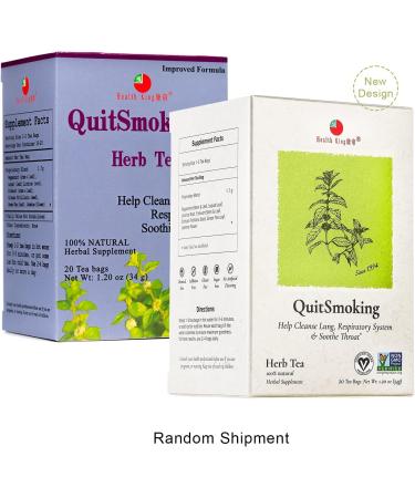 Health King QuitSmoking Herb Tea - Lung Cleanse & Throat Soothing Blend - 20 Tea Bags - Buy Online on GoSupps.com