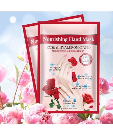 Moisturising Hand Mask for Dry Hands Hand Nourishing Gloves - Whitening Hand Masks Hand Care Spa Treatment Intensive Repair for Extremely Dry Cracked Hands - 5 Packs Rose - Buy Online on GoSupps.com