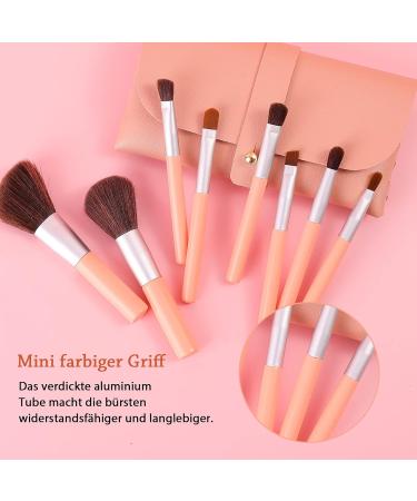 VIVID STELLA 8-Piece Makeup Brush Set | Premium Cosmetic Brushes & Travel Makeup Bag | Beauty Tools for Women - Pink - Buy Online on GoSupps.com