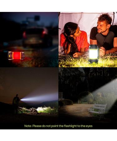 Bochaos Camping Lantern Flashlight Rechargeable, 6 Modes LED Bright Flashlight 3000mAh Power Bank, IPX4 Waterproof, Emergency Flashlight Lantern for Outdoor, Hurricane, USB Cable Included-1 Flashlight Flashlight-1 - Buy Online on GoSupps.com