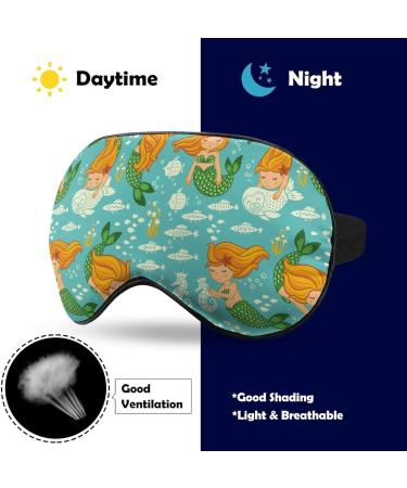 Mermaid Sleep Mask - Adjustable Strap Eye Cover for Sleeping, Blocking Light - Perfect for Travel, Naps - Men and Women - Buy Online on GoSupps.com