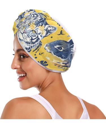 Buy Cute Animals Yellow Hair Towel 2 Pack - Super Absorbent Quick Dry Hair Turbans for Women & Girls - Buy Online on GoSupps.com