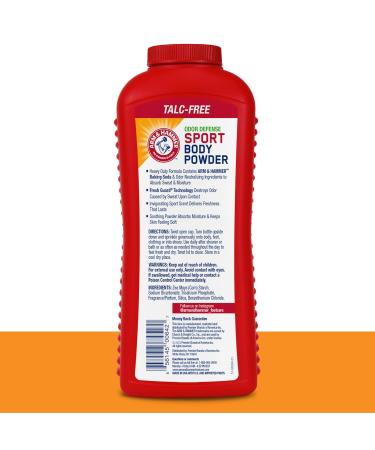 Arm & Hammer Sport Body Powder Powder for Men and Women Fresh Feeling Talc Free Aluminum Free Odor Defense with Baking Soda (3 Pack) 12 Ounce (Pack of 3) - Buy Online on GoSupps.com