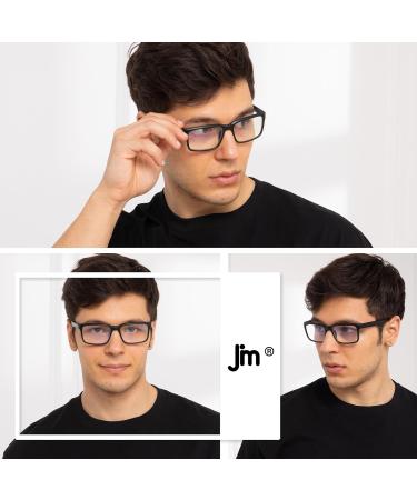 JM Reading Glasses for Men - 3 Pack Retro Blue Light & Magnifying Glasses Spring Hinge 2.0x Magnification - Buy Online on GoSupps.com