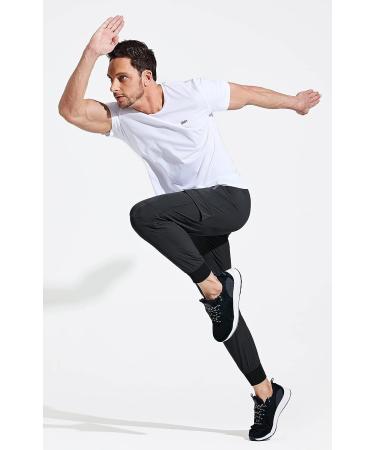 Libin Men's Lightweight Quick Dry Cargo Joggers - Black Medium | Perfect for Hiking, Running, Travel and Golf - Buy Online on GoSupps.com