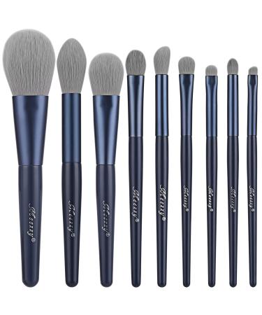 EVRCHGIEA Makeup brushes, Premium Synthetic Foundation Blending Blush Concealer Eye Shadow Makeup brushes Set, Travel size makeup brush sets with Soft Synthetic Hair and Log Wood Handle