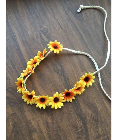 Adjustable Daisy Flower Wreath Headband - Bridal Hairpiece | White Floral Hairband for Weddings & Events - Buy Online on GoSupps.com