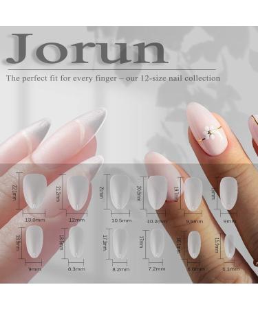 240pcs Short Almond Shaped Nail Tips Clear Soft Gel Full Coverage Extension Kit | 12 Sizes | Nail Salon & Home DIY - Buy Online on GoSupps.com