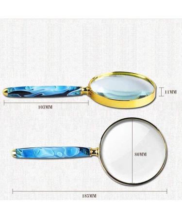 Lightweight Magnifying Glass High-Definition 10 Times Portable Handheld Magnifying Glass for The Elderly to Read and Watch Newspapers Lofty Ambition - Buy Online on GoSupps.com