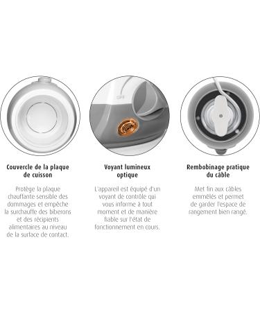 reer Simply Hot Bottle Warmer for Bottles and Glasses with Keep Warm Function White/Grey - Buy Online on GoSupps.com