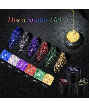 Shop Monochrome Glitter Disco Spider Gel - 21 Colors for Stunning Nail Art | Improved Matrix Gel 8ml - DSP05#Silver - Buy Online on GoSupps.com