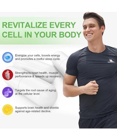 FANGCUN NAD Nicotinamide Riboside Resveratrol 900mg NAD Supplement Support Cellular Health Anti-Aging Energy Focus - 80 Capsules - Buy Online on GoSupps.com