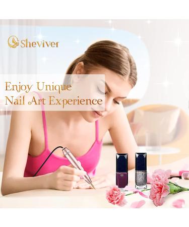Portable Electric Nail Drill for Acrylic Gel Nails | Professional Efile Manicure Pedicure Tools with Gold Bits - Buy Online on GoSupps.com