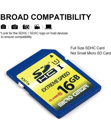 16GB Class 10 SDHC Flash Memory Card Standard Full Size SD Card USH-I U1 Trail Camera Memory Card by Micro Center (2 Pack) 16GB x 2 - Buy Online on GoSupps.com