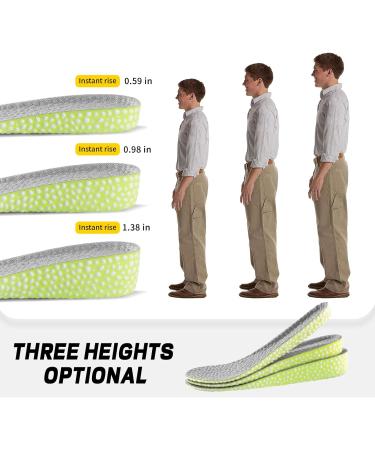 Height Increase Insoles - Comfort Memory Foam for Men & Women | Heel Cushioning & Plantar Fasciitis Relief - 3.5cm Height Boost - Buy Online on GoSupps.com