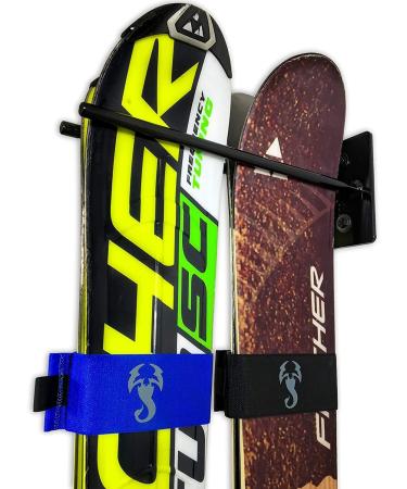 StoreYourBoard Mountain Essential Ski Wrap Straps - 4 Pack - Universal Fit - Hook and Loop Fasteners - Black - Buy Online on GoSupps.com