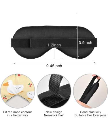 Adjustable Light Blocking Eye Mask for Adults | Comfortable Breathable Design for Deep Sleep | Perfect for Travel, Yoga, and Meditation | Cartoon Duck Print - Buy Online on GoSupps.com