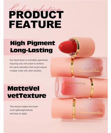  PCC PTYXIS Powder redness liquid mousse soft cream powder redness makeup bathroom powder redness rich colors natural glow face cream powder redness (#4 6.5 ml) - Buy Online on GoSupps.com