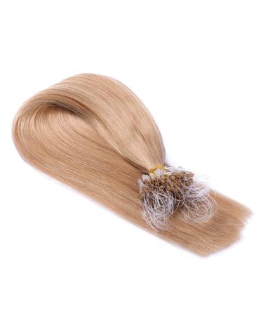 Micro -Ring/Loop Hair Extensions (#20 - Ashblond - 60 cm - 200 strands - 0.5g) 100% Remy real hair hair extension Micro Ring Remy Quality very easy to use - by hair -professional 200 strands - 60cm - 0.5g (Total 100g)